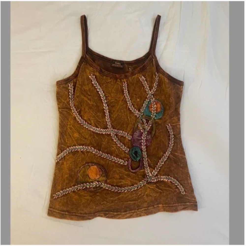 Sewn Hippie Floral Hipster Flower Rose Embroidered Boho Peasant Farm Blouse Top